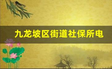 九龙坡区街道社保所电话_重庆市九龙坡区西彭镇社保局电话