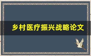 乡村医疗振兴战略论文