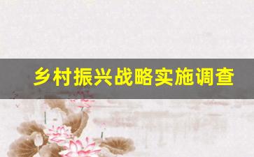 乡村振兴战略实施调查报告_乡村振兴调研汇报材料