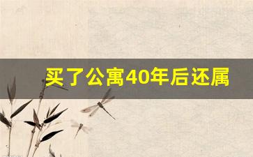 买了公寓40年后还属于我们吗_第一批40年产权到期案例