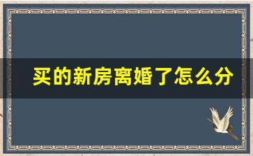 买的新房离婚了怎么分配