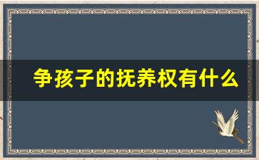 争孩子的抚养权有什么条件_女方暂时没工作争孩子抚养权