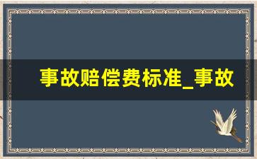 事故赔偿费标准_事故赔偿费标准是多少