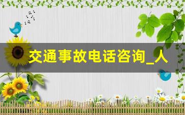 交通事故电话咨询_人被车撞了第一时间怎么处理