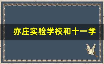 亦庄实验学校和十一学校的关系