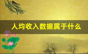 人均收入数据属于什么数据_人均可支配收入怎么统计的