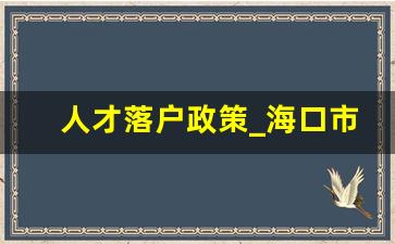 人才落户政策_海口市ABCDE五类人才指的是