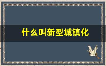 什么叫新型城镇化