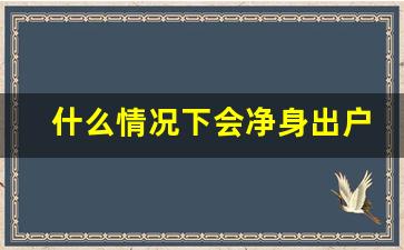 什么情况下会净身出户_净身出户的含义