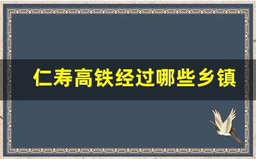 仁寿高铁经过哪些乡镇_仁寿高铁准确位置