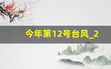 今年第12号台风_2023第17号台风杰拉华