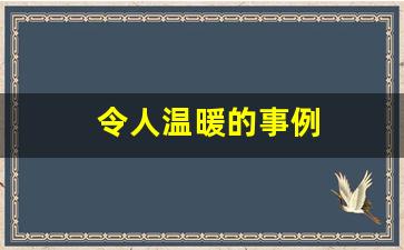 令人温暖的事例