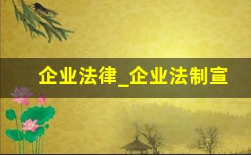 企业法律_企业法制宣传内容