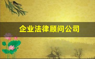 企业法律顾问公司