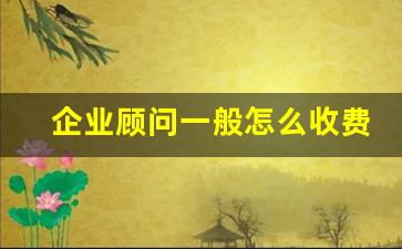 企业顾问一般怎么收费_企业顾问收费2000万可以吗