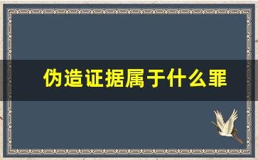 伪造证据属于什么罪