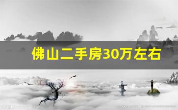 佛山二手房30万左右