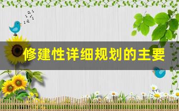 修建性详细规划的主要内容_修详规在什么阶段