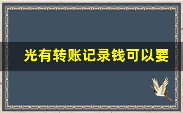 光有转账记录钱可以要回来吗