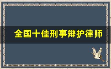 全国十佳刑事辩护律师