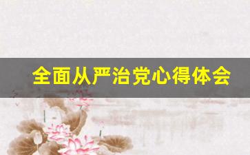 全面从严治党心得体会_纪检干部教育整顿心得体会范文