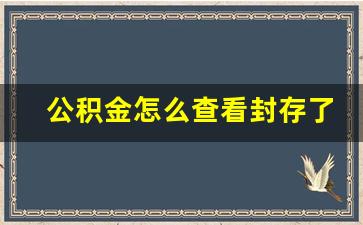 公积金怎么查看封存了几个月_公积金封存一般是几号