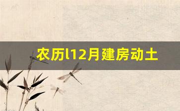 农历l12月建房动土吉日2023