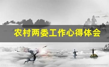 农村两委工作心得体会_两委是哪两委