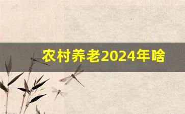 农村养老2024年啥时候交_微信交2024养老保险显示2023