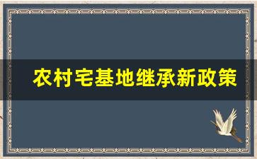 农村宅基地继承新政策2023_户口迁出还能继承父亲的宅基地吗