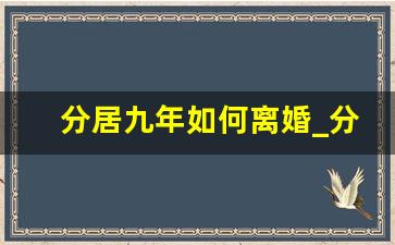 分居九年如何离婚_分居满几年可以离婚