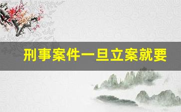 刑事案件一旦立案就要抓人吗_刑事立案后长期不结案