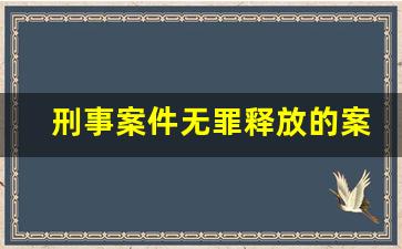 刑事案件无罪释放的案例多吗