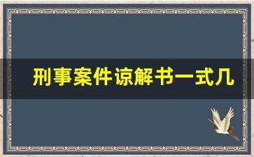 刑事案件谅解书一式几份_刑事谅解书30万合理吗