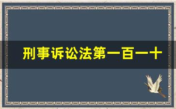 刑事诉讼法第一百一十二条