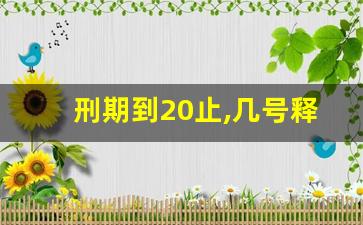 刑期到20止,几号释放_刑期9号止是10号接人吗