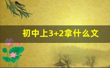 初中上3+2拿什么文凭