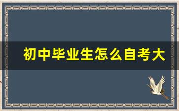 初中毕业生怎么自考大专