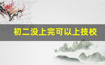 初二没上完可以上技校吗_初二休学能直接上职高吗