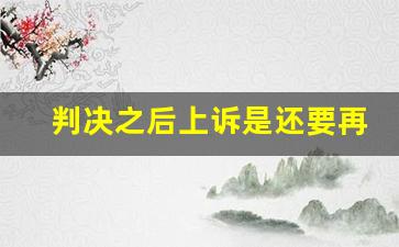 判决之后上诉是还要再次开庭吗_判决书下来后执行流程