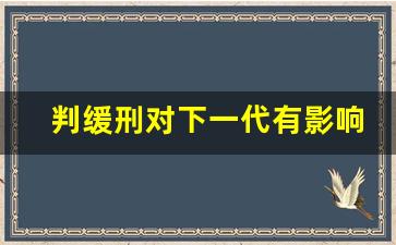 判缓刑对下一代有影响吗_缓刑最轻的是判几缓几