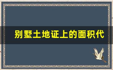 别墅土地证上的面积代表什么_独栋别墅房产证图片