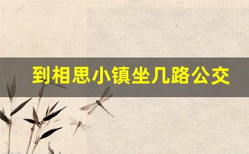 到相思小镇坐几路公交车_南宁东站至相思小镇怎么走