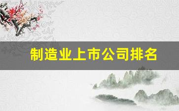 制造业上市公司排名