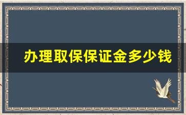 办理取保保证金多少钱_取保后无罪释放几率大吗