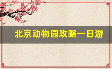 北京动物园攻略一日游_北京三个动物园哪个好玩