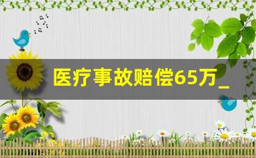 医疗事故赔偿65万_医疗事故植物人赔偿60万