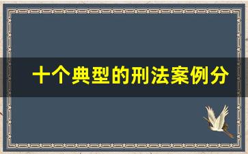 十个典型的刑法案例分析_刑法论文题目推荐2023