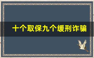 十个取保九个缓刑诈骗罪_警察一般怎么处理诈骗案