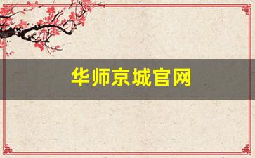 华师京城官网